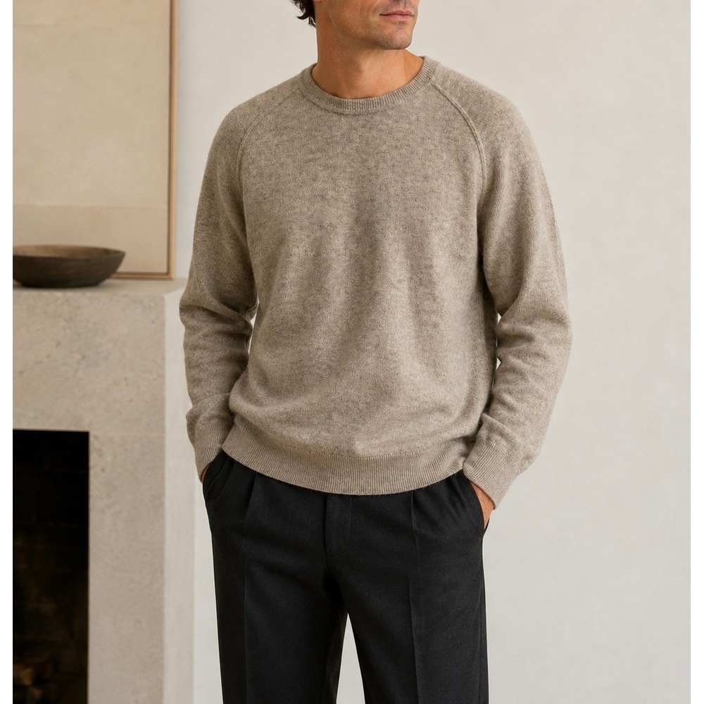 GIVENCHY Vintage 70s Cashmere Wool Crewneck Raglan Sweater